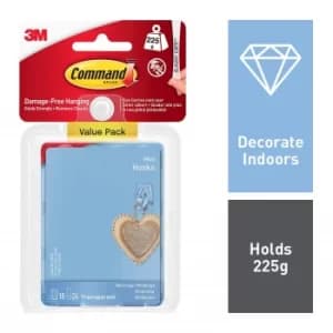 Command Mini Clear Hooks with Clear Strips Value Pack