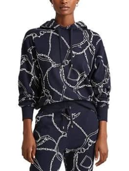 Lauren by Ralph Lauren Donnie-long Sleeve-sweatshirt - Lauren Navy/cream, Multi Size M Women