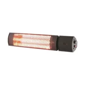 2kW EQ Heat Electric Bar Patio Heater Black With Remote Control