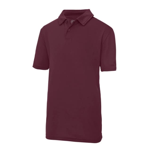 Just Cool Sports Polo Plain Shirt Pack of 2 in Burgundy Size: 12-13 Years Burgundy Unisex 12-13 Years