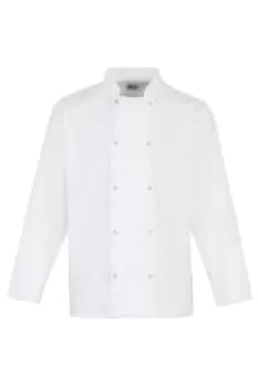 Studded Front Long Sleeve Chefs Jacket Chefswear