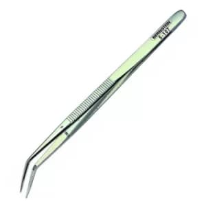 Bernstein 5-107 Engineer's Tweezers 150mm Bent Tips Nickel-Plated