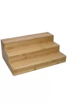 Bamboo Three Tier Cupboard Shelf Organiser