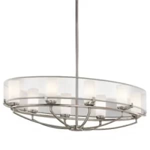 Saldana 8 Light Multi Arm Chandelier Classic Pewter Finish, G9