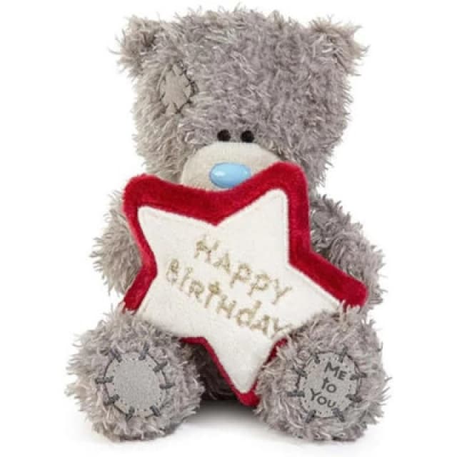 Me To You Tatty Teddy Plush 10Cm High Birthday Bear With Embroidered Star Official Collection