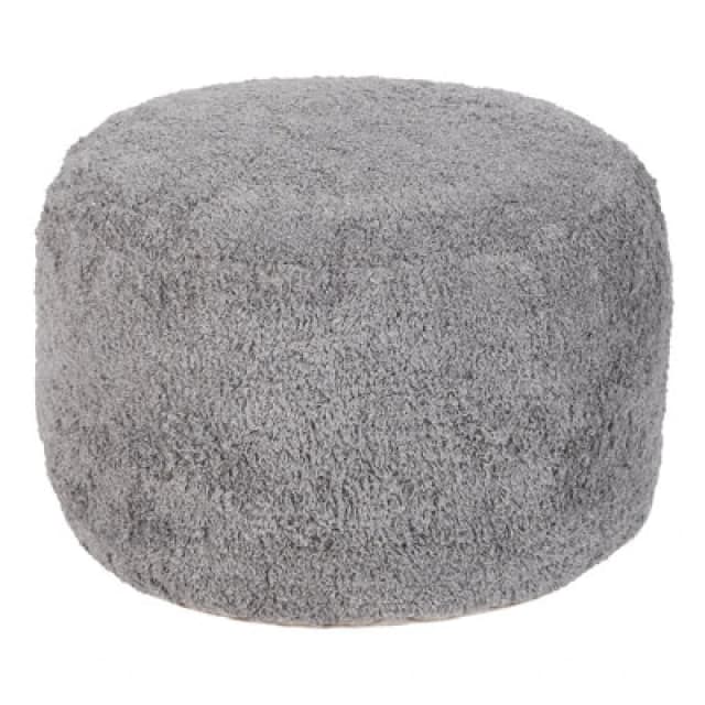 Beliani Pouffe Kandhkot Cotton Grey