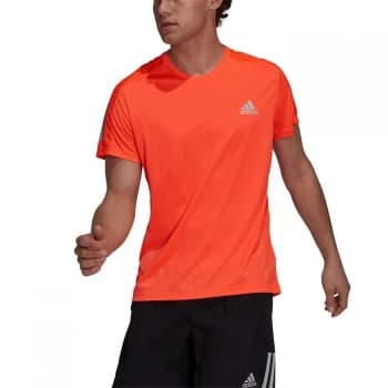 adidas Own The Run T Shirt Mens - Solar Red