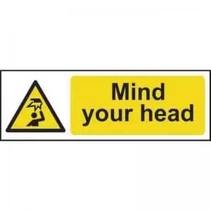 Mind Your Head’ Sign; Self-Adhesive Vinyl 300mm x 100mm