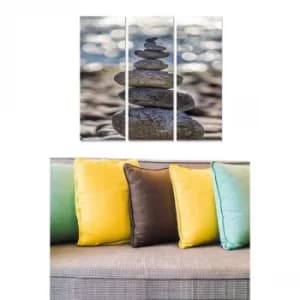 MDF983992 Multicolor Decorative MDF Painting (3 Pieces)