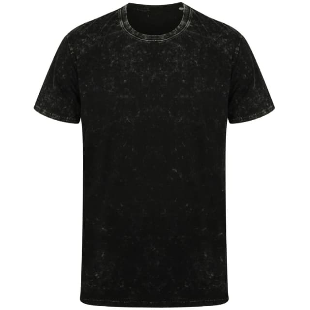 Skinni Fit Mens Washed T-Shirt in Black Size: XS Black Male XS