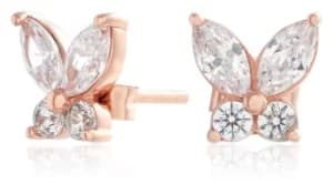 Olivia Burton OBJMBE16 Sparkle Butterfly Rose Gold CZ Studs Jewellery
