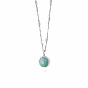 Daisy London Jewellery 925 Sterling Silver Amazonite Healing Stone Necklace Sterling Silver