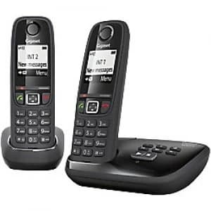 Gigaset Telephone AS405A Twin Black
