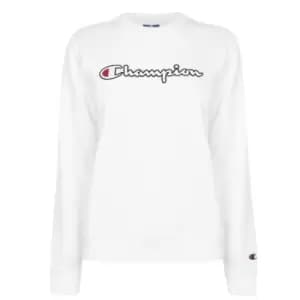 Champion Script Crew Neck Sweatshirt - White