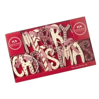 Merry Christmas Wooden Garland Decoration By Heaven Sends