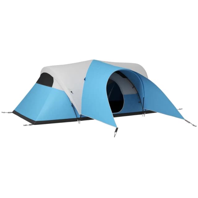 Outsunny 300cm Waterproof Camping Tent w/ Groundsheet - Blue A20-396V00LB