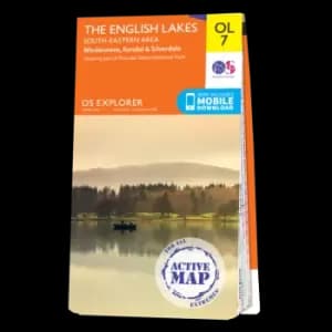 Map of The Lake District: South-eastern area