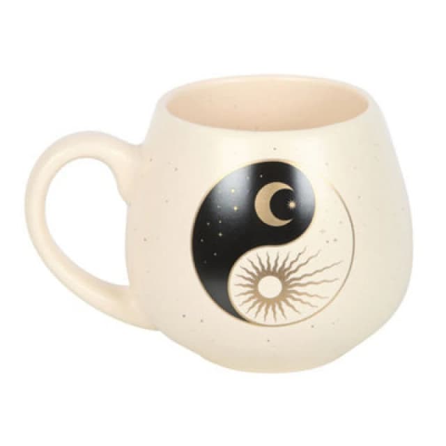 Something Different Something Different Yin Yang Round Mug in Light Beige Light Beige One Size Unisex 5063652070192