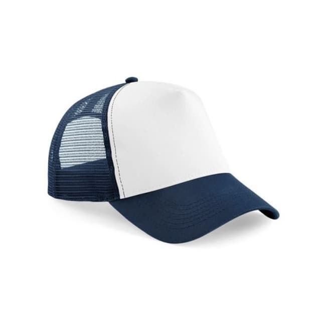 Beechfield Contrast Panel Trucker Cap in Mid Navy Mid Navy Unisex One Size