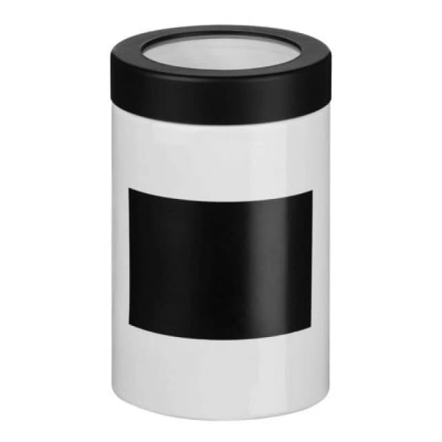 Premier Housewares Essentials by Premier Chalk Board Large Canister Black