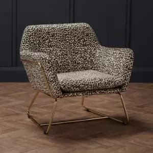 LPD Charles Armchair Leopard Print
