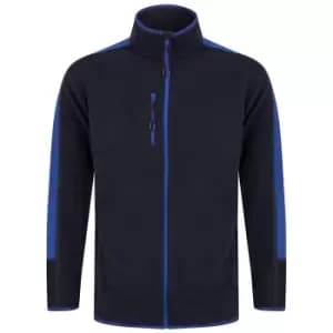 Finden And Hales Unisex Adults Micro Fleece Jacket (S) (Navy/Royal Blue)