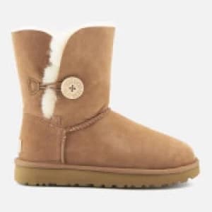 UGG Womens Bailey Button II Sheepskin Boots - Chestnut - UK 3