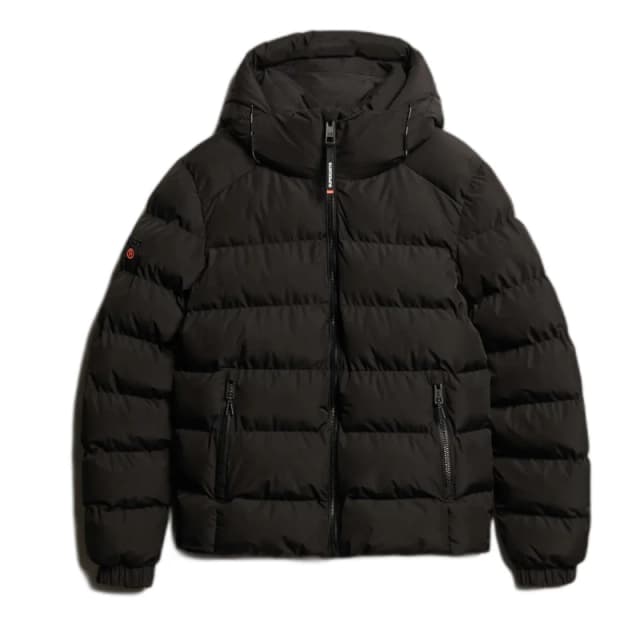 Superdry Hooded Sports Puffer Jacket Black L