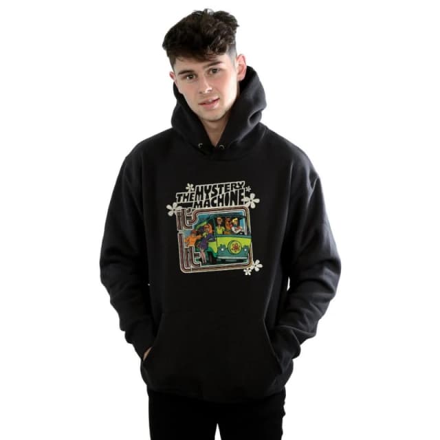 Scooby Doo Scooby Doo Men Mystery Machine Hoodie in Black Size: Small Black S Male 5057245988582