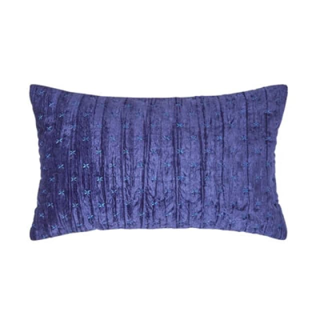Homescapes Crushed Velvet Cushion Cover Navy