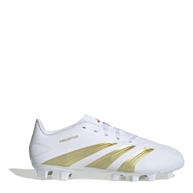 adidas Predator Club Firm Ground Football Boots White/Gold/Wht male 10 (44.7)