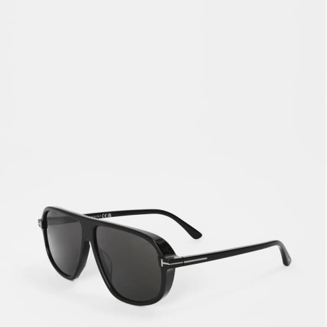 Tom Ford Guillaume UV Protection Oversized Sunglasses Shiny Black unisex One Size