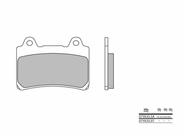 Brembo S.p.A. Street Sintered Metal Brake pads - 07YA35SA