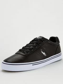 Polo Ralph Lauren Hanford Leather Trainers - Black