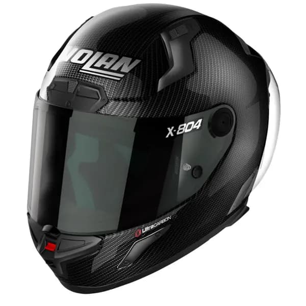 Nolan X-804 RS Ultra Carbon Puro 001 Glossy Black Carbon Full Face Helmet Size M