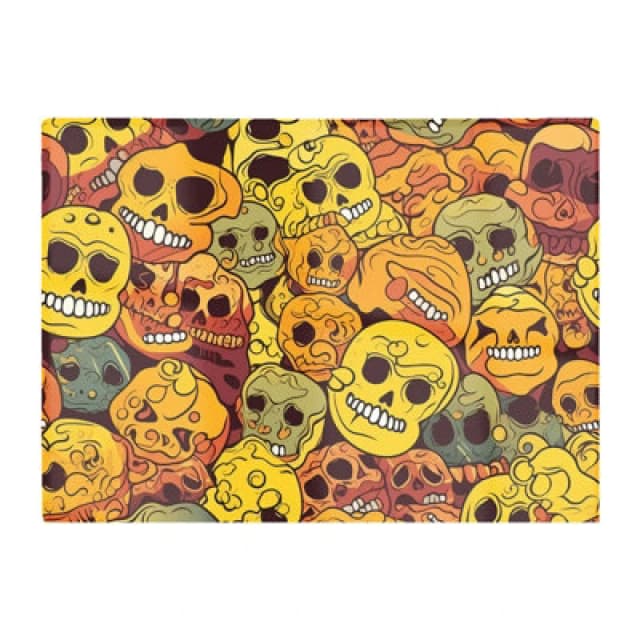 Warren Reed Designer Autumnal Skulls Pattern Chopping Board