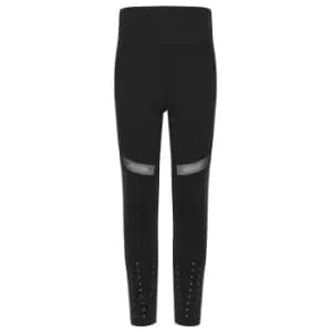 Tombo Kids/Childrens/Girls Panelled Leggings (11-13 Years) (Black)