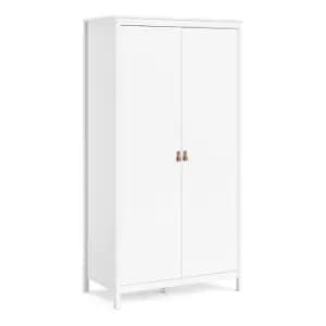 Barcelona Wardrobe With 2 Doors In White