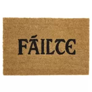 JVL Failte Latex Backed Coir Mat, 40x60cm