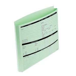 Personnel Wallets Pre printed Extra Capacity Expandable Gusset Green