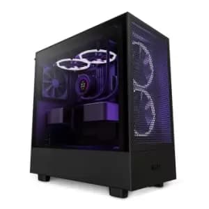 NZXT H5 Flow ATX Tempered Glass RGB LED Mid Tower PC Case - All Black