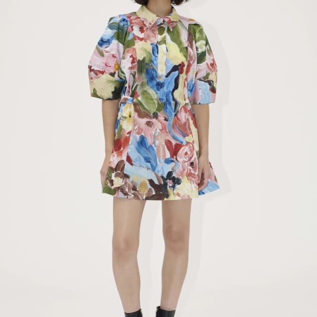 Stine Goya Structured Sleeve Mini Dress Multi Colour female S