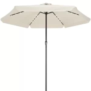 LED Solar Parasol Athen Cream 330cm