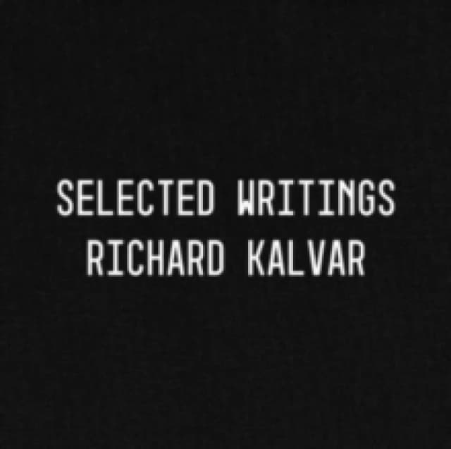 Richard Kalvar: Selected Writings Paperback / softback