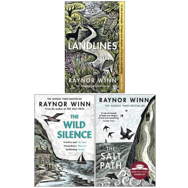 Raynor Winn Complete 3 Book Collection The Salt Path The Wild Silence Landlines Memoirs Raynor Winn Books