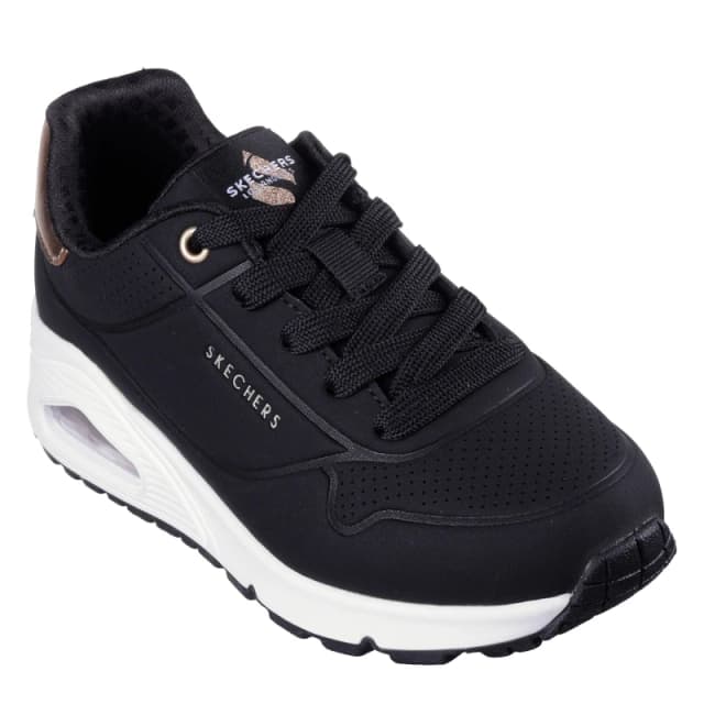 Skechers Uno Stand On Air Junior Girls Trainers Black/Pink female 4 (37)