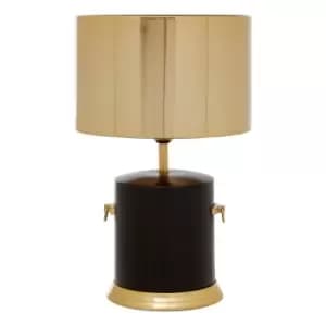 Statement Black and Gold Shade Contrast Table Lamp