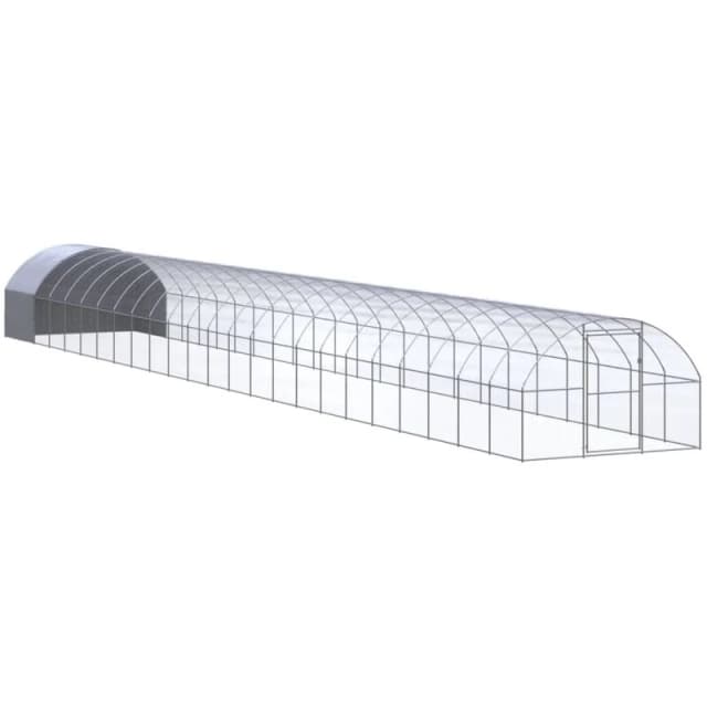 VIDAXL Outdoor Chicken Coop 3x24x2 m Galvanised Steel Vidaxl 8720286845035