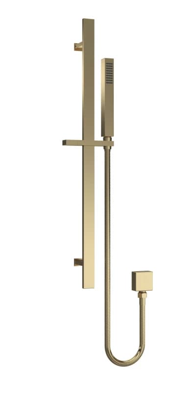 Balterley Rectangular Slider Rail Kit with Outlet Elbow Brushed Brass in Metallics Metallics Unisex