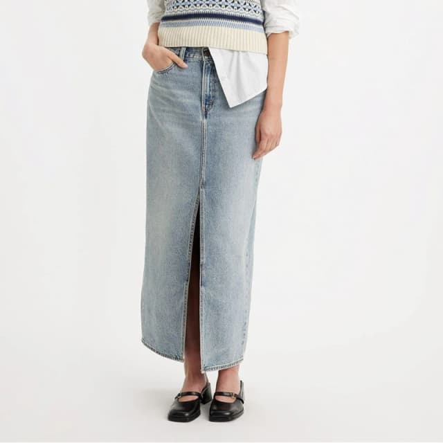 Levis ANKLE COLUMN SKIRT womens Skirt in Blue